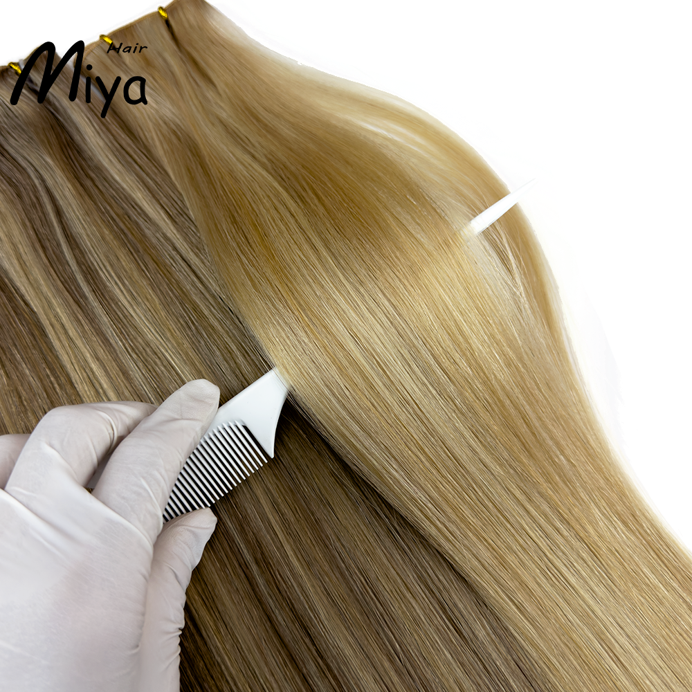 Piano Hair Highlight Hair Best Quality Double Drawn Genius Weft 100% Cuticle Aligned Human Hair From One Donor 18-24inch Hair Extensions