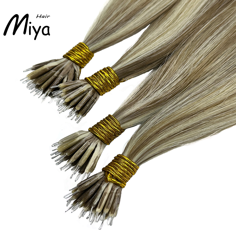 Piano Nano Highlight Virgin Hair Nano Ring Hair Best Quality Double Drawn 100% Cuticle Aligned Human Hair From One Donor 16-30inch Nano Bead Hair Extensions Nano Hair