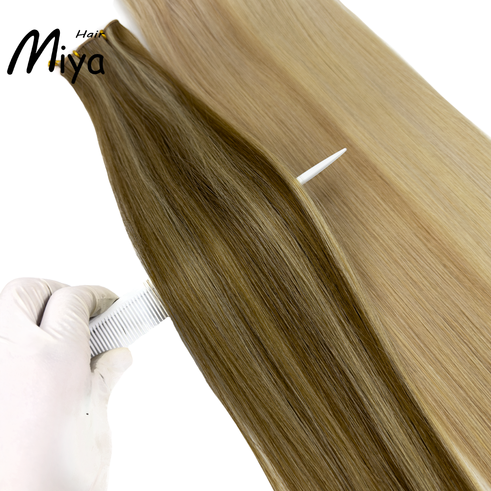 Piano Hair Highlight Hair Best Quality Double Drawn Genius Weft 100% Cuticle Aligned Human Hair From One Donor 18-24inch Hair Extensions