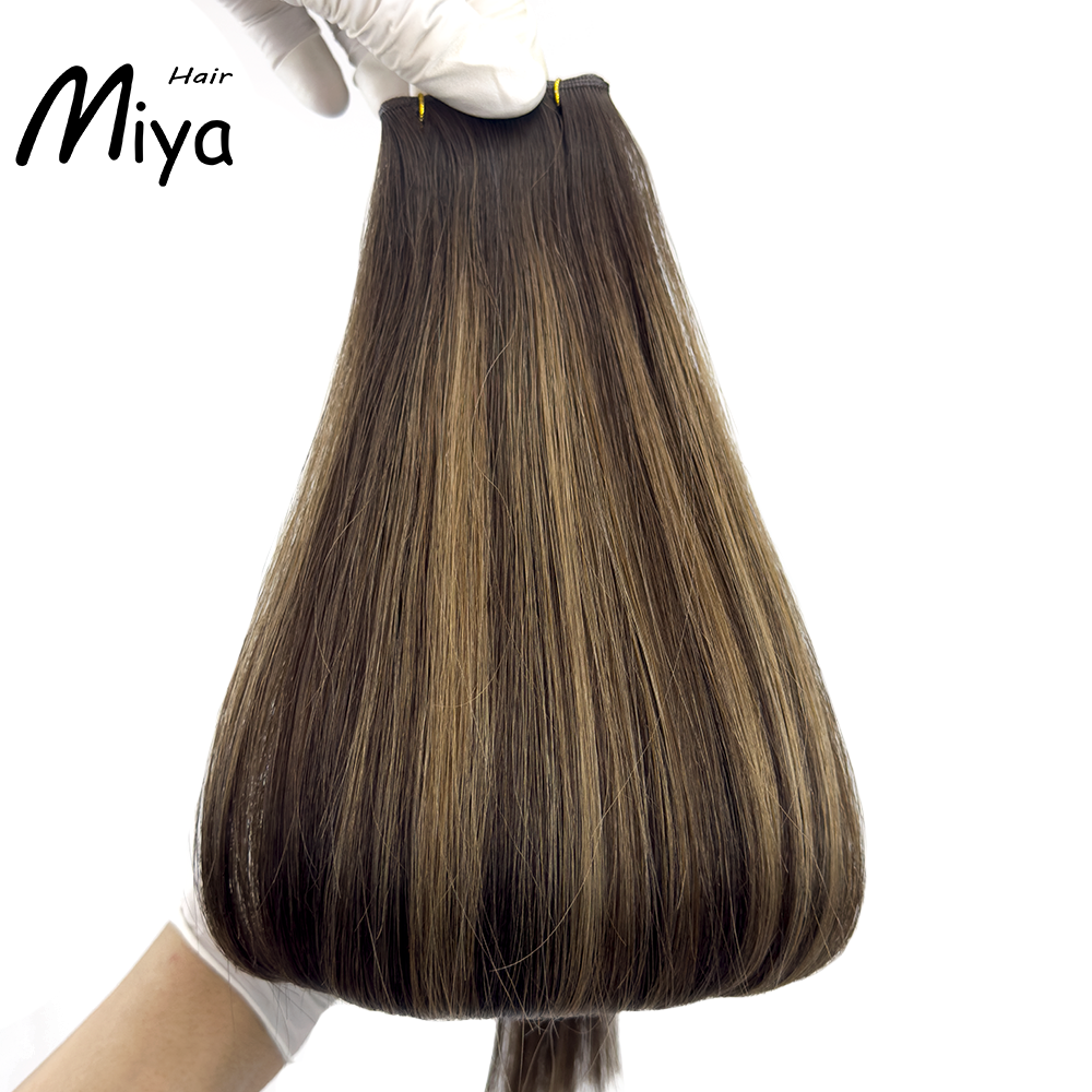 The Best Quality Hair Best Quality Double Drawn Genius Weft 100% Cuticle Aligned Human Hair From One Donor Virgin Hair Remy Hair 18-24inch Human Hair Extensions