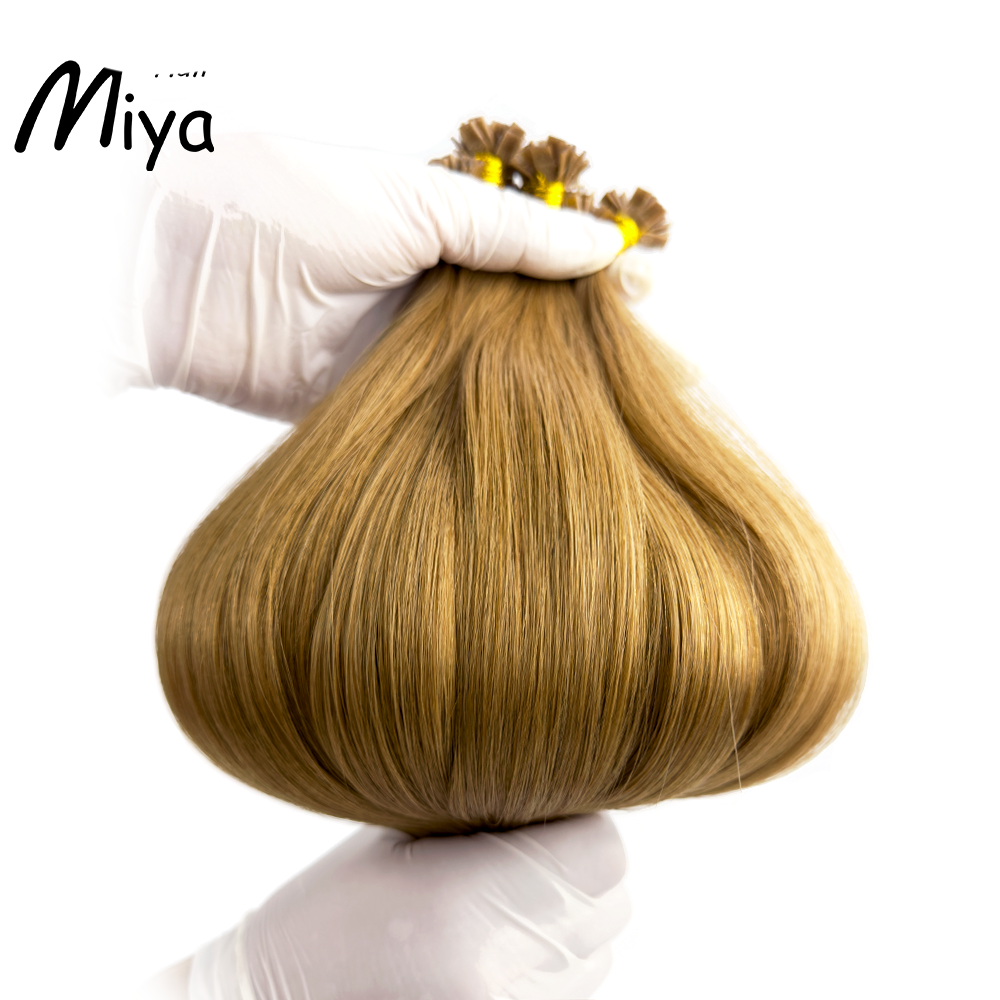 Light Brown Keratin Hair Best Quality Double Drawn 100% Cuticle Aligned Human Hair From One Donor 16-30inch Virgin Hair Flat Tip Hair Unprocessed Hair