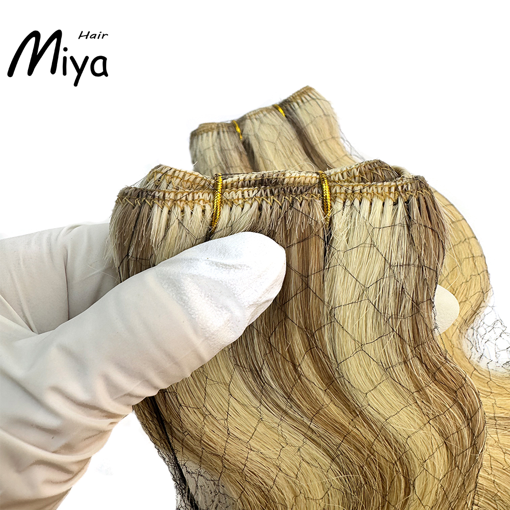 Piano Extensions Highlight Weft Blonde Hair Body Wave Bundles Best Quality From One Donor Double Drawn 100% Cuticle Aligned Human Hair Extensions Machine Weft Volume Weft Hair Weft Hair Bundles