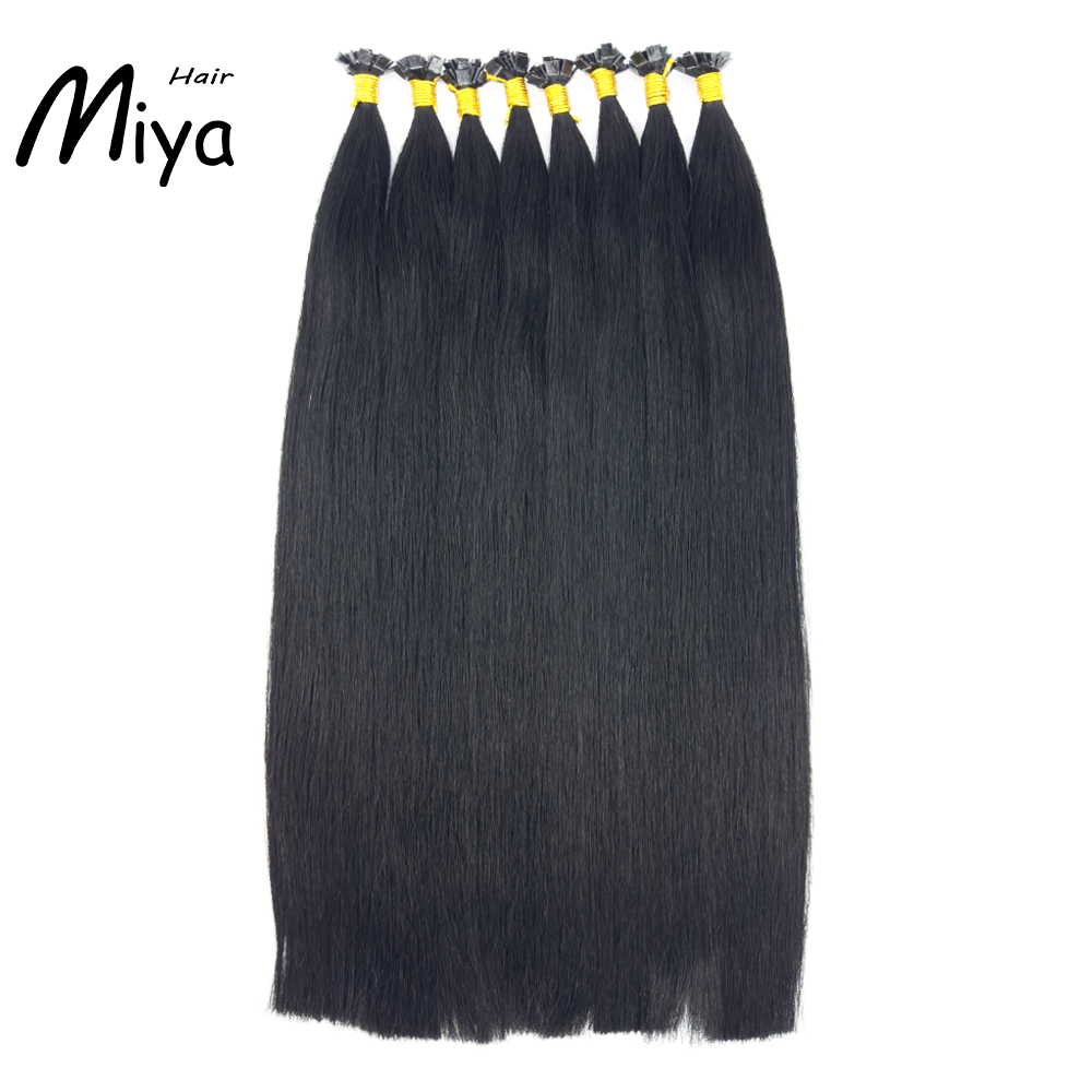 Jet Black Hair #1 Virgin Hair Keratin Hair Best Quality Double Drawn 100% Cuticle Aligned Human Hair From One Donor 16-30inch Flat Tip Hair Unprocessed Hair