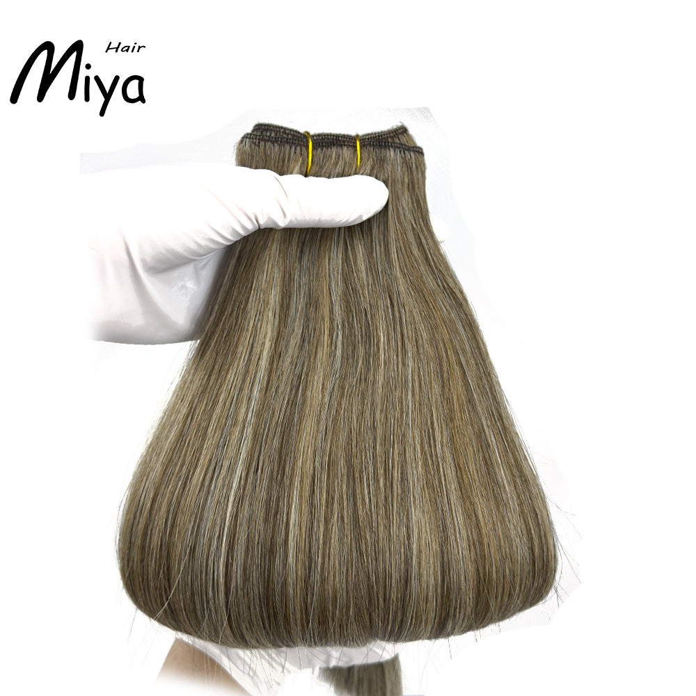 Piano Hair Highlight Weft Best Quality Double Drawn 100% Cuticle Aligned Human Hair Extensions From One Donor Volume Weft Machine Weft Hair Weft Hair Bundles