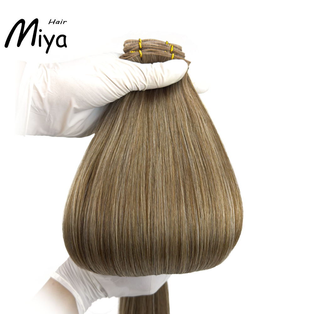 Mixed Color Genius Weft Best Quality Double Drawn 100% Cuticle Aligned Human Hair From One Donor 16-30inch Human Hair Extensions
