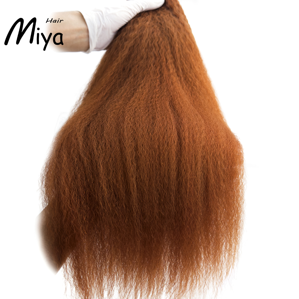 Copper Hair Bundles Kinky Straight Bundles From One Donor Best Quality Double Drawn 100% Cuticle Aligned Human Hair Extensions Machine Weft Volume Weft Hair Weft Hair Bundles