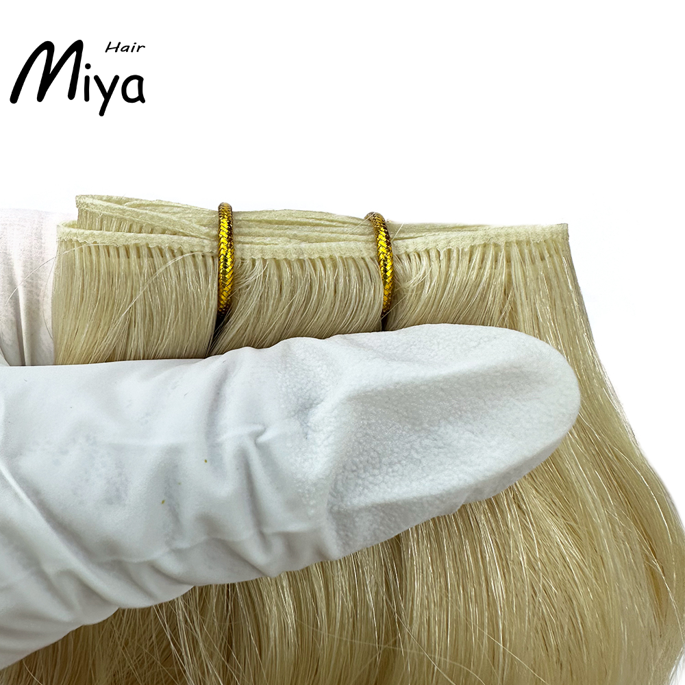 Blonde #613 Natural Wave Genius Weft Virgin Hair Natural Hair Best Quality Double Drawn 100% Cuticle Aligned Human Hair Extensions 16-30inch From One Donor