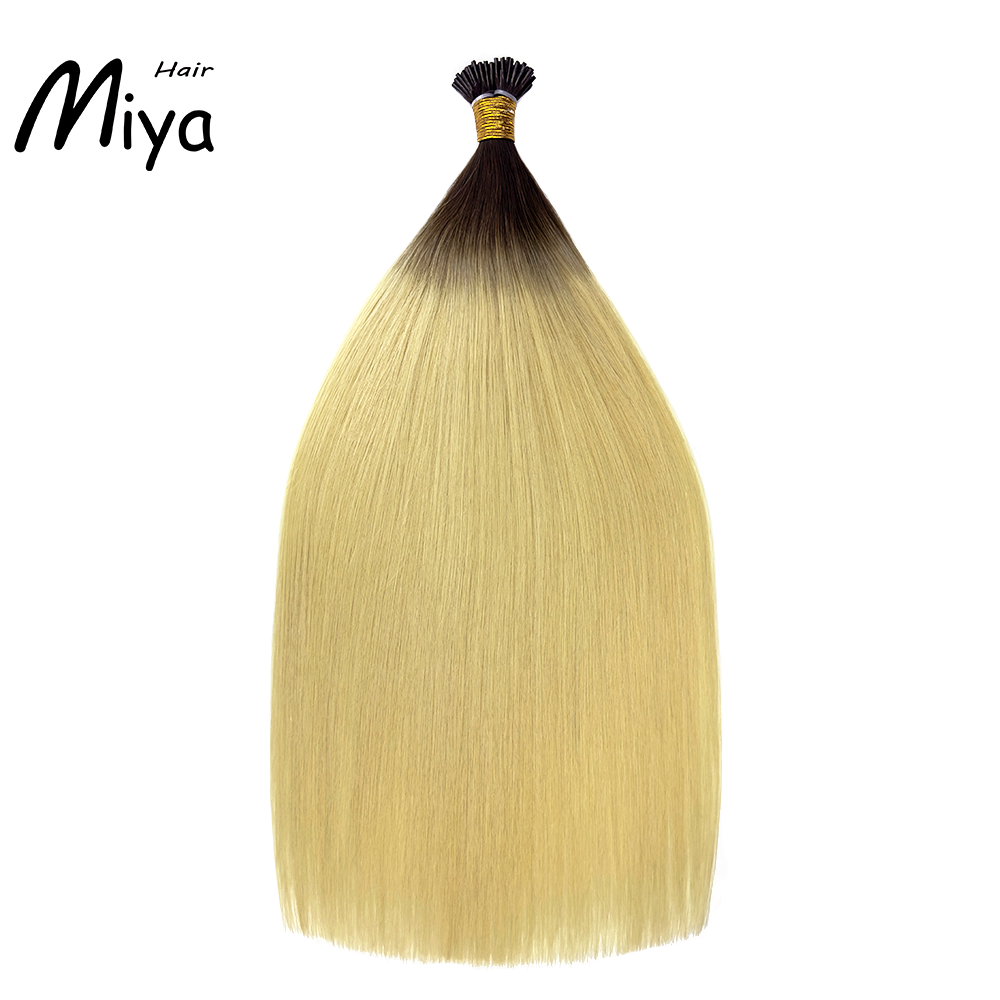 Ombre Blonde I Tip Hair Best Quality Double Drawn 100% Cuticle Aligned Human Hair From One Donor 16-30inch