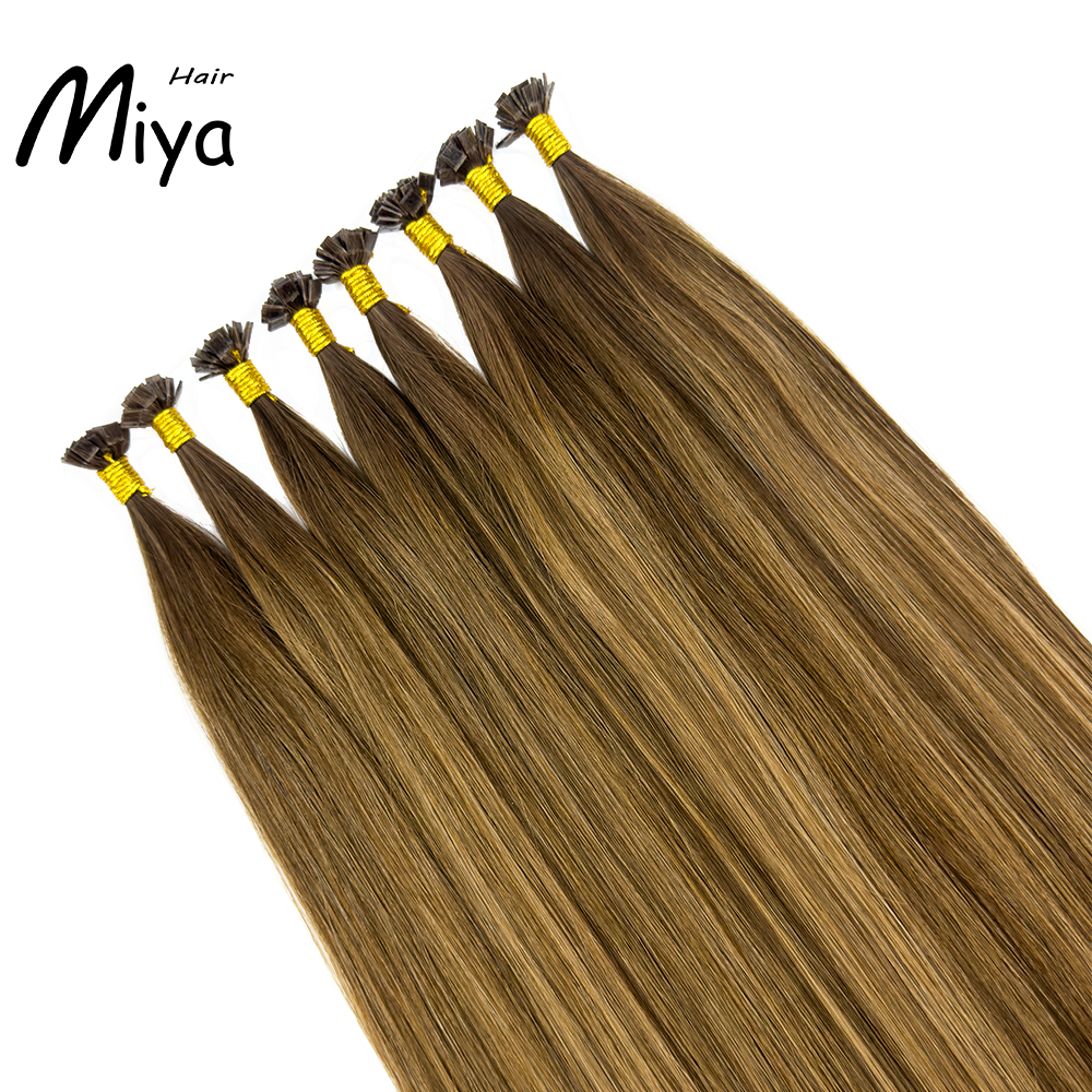 Balayage Hair #RDB Virgin Hair Keratin Hair Best Quality Double Drawn 100% Cuticle Aligned Human Hair From One Donor 16-30inch Flat Tip Hair Unprocessed Hair