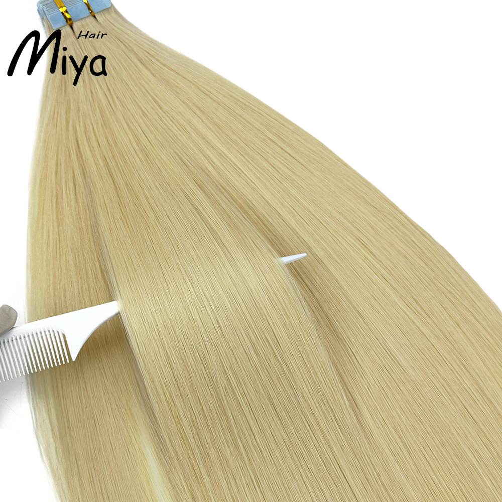 Blonde #613 Virgin Hair Tape Ins Best Quality Double Drawn 100% Cuticle Aligned Human Hair From One Donor Tape Hair 16-30inch Tape In Hair
