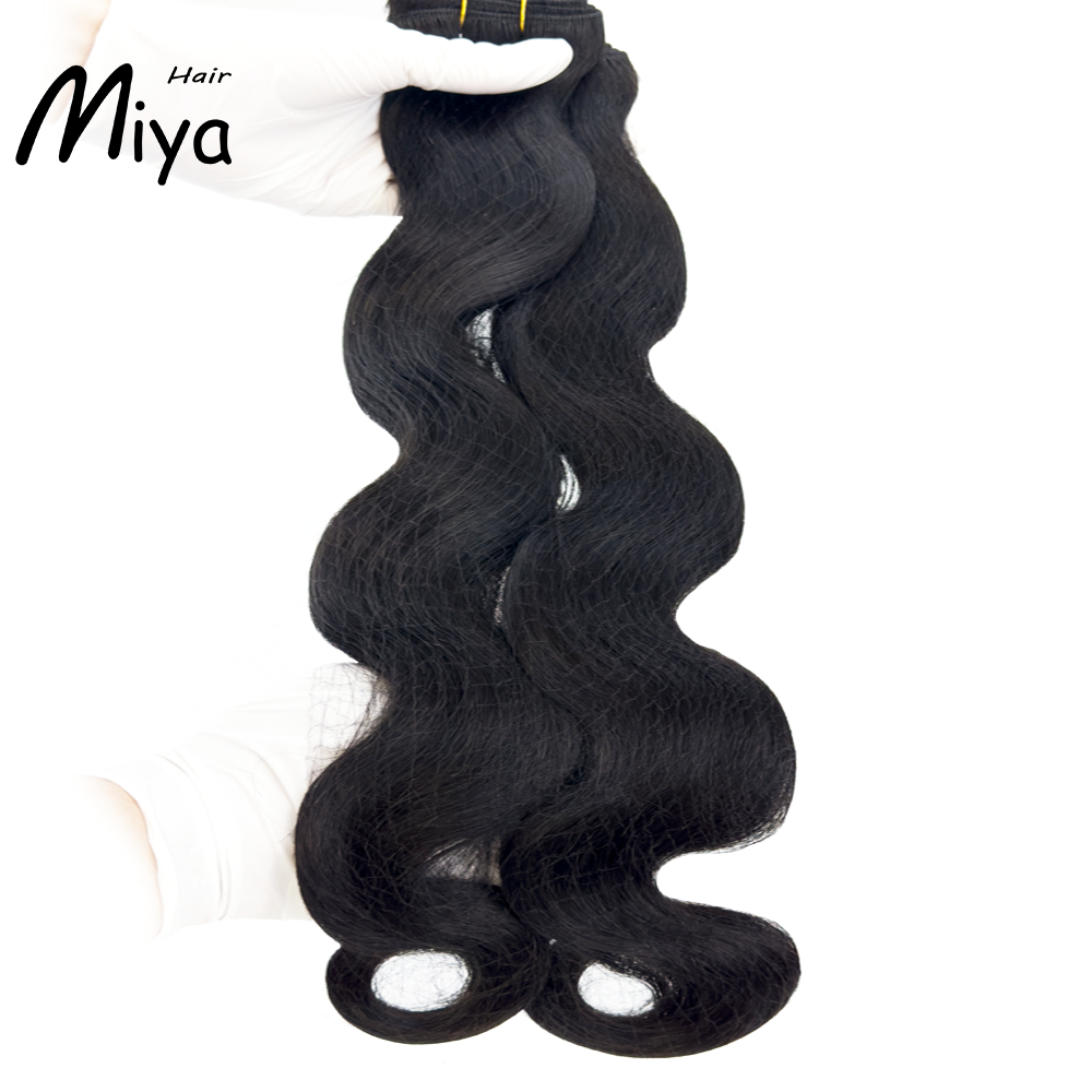 Natural Black Bundles Body Wave Bundles Natural From One Donor Extensions Best Quality Double Drawn 100% Cuticle Aligned Human Hair Extensions Machine Weft Volume Weft Hair Weft Hair Bundles