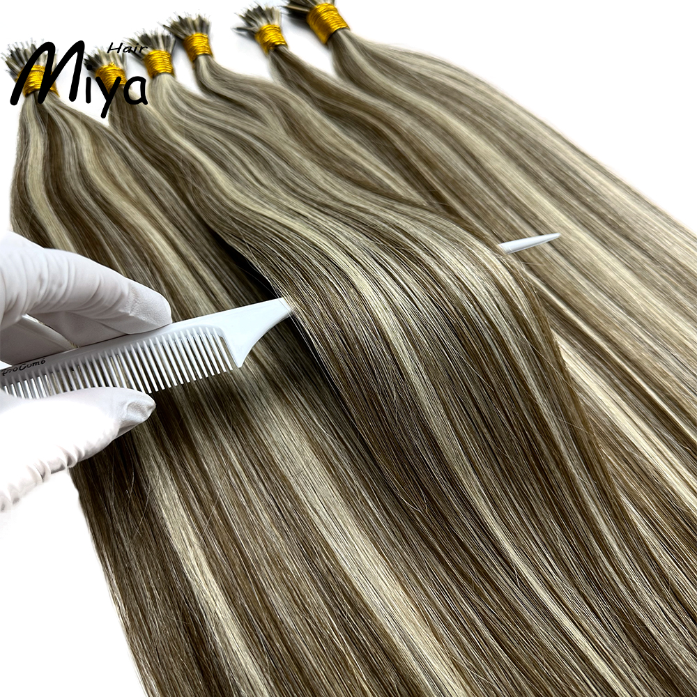 Piano Nano Highlight Hair Virgin Nano Ring Hair Best Quality Double Drawn 100% Cuticle Aligned Human Hair From One Donor 16-30inch Nano Bead Hair Extensions Nano Hair