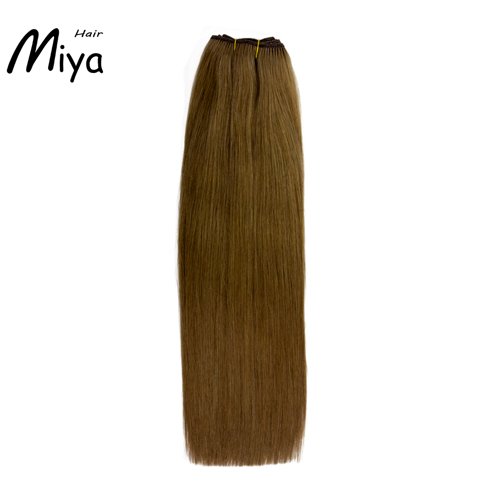Brown Hair Bundles Best Quality Double Drawn 100% Cuticle Aligned Human Hair Extensions From One Donor Machine Weft Volume Weft Hair Weft Hair Bundles