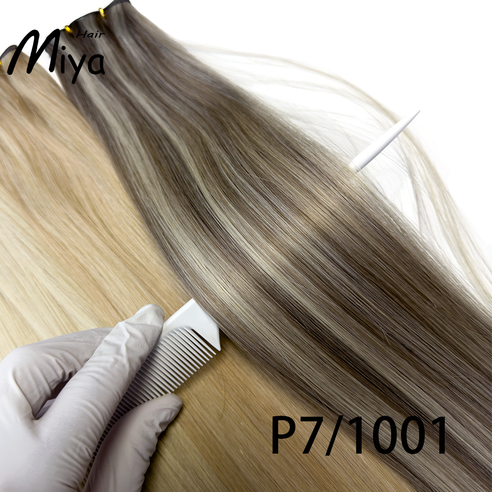 The Best Quality Double Drawn Genius Weft 100% Cuticle Aligned Human Hair From One Donor From One Donor 18-24inch Hair Extensions