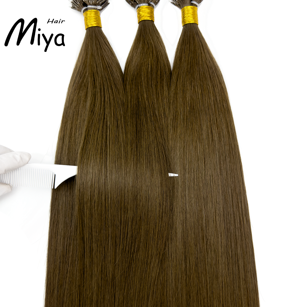 Brown Hair Virgin Hair Nano Ring Hair Best Quality Double Drawn 100% Cuticle Aligned Human Hair From One Donor 16-30inch Nano Bead Hair Extensions Nano Hair