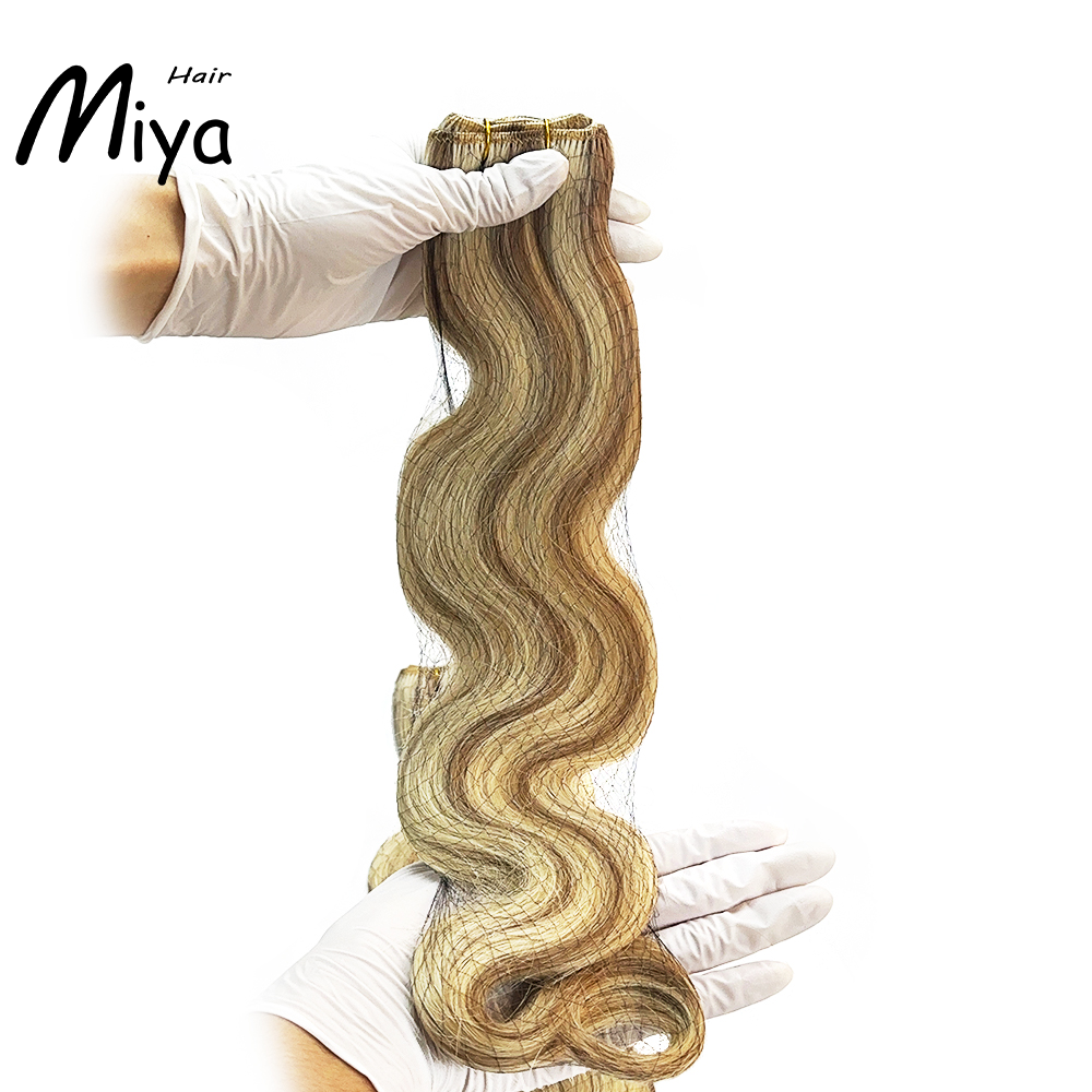 Piano Extensions Highlight Weft Blonde Hair Body Wave Bundles Best Quality From One Donor Double Drawn 100% Cuticle Aligned Human Hair Extensions Machine Weft Volume Weft Hair Weft Hair Bundles