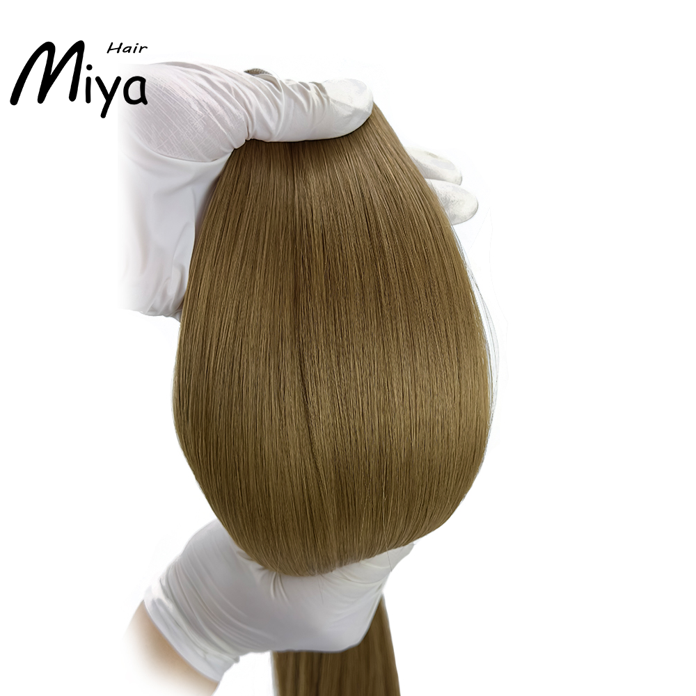 Light Brown Genius Weft From One Donor Virgin Hair Best Quality Double Drawn 100% Cuticle Aligned Human Hair Extensions 16-30inch Remy Hair Natural Hair