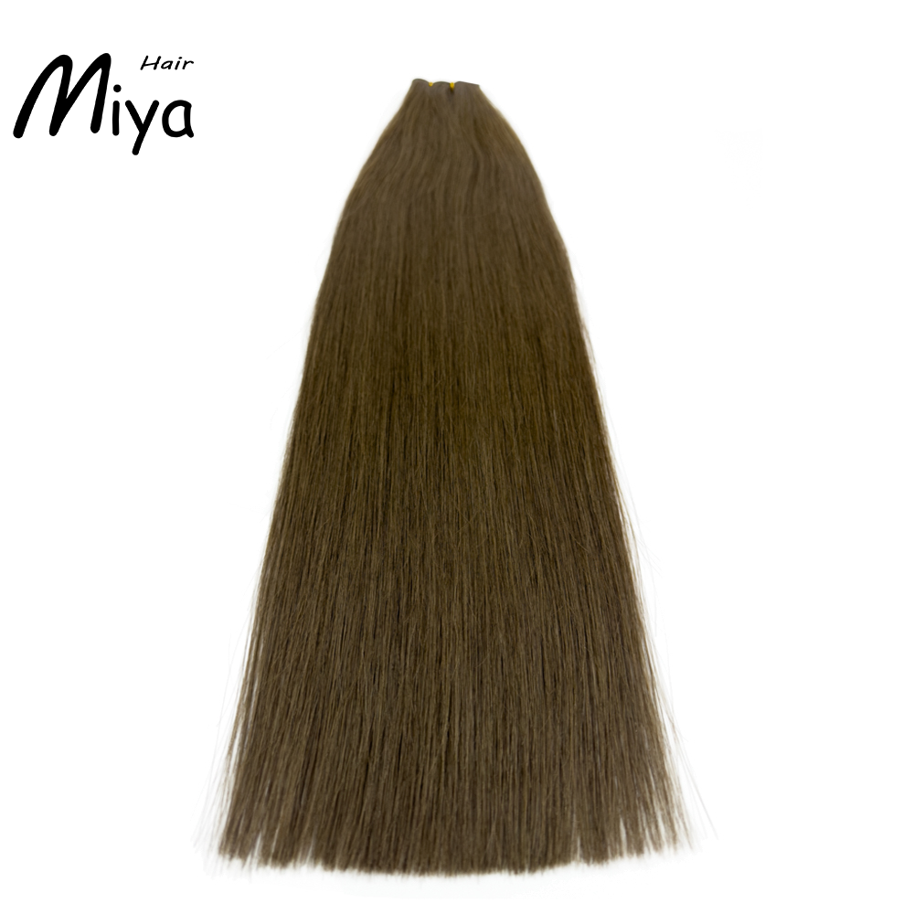 Dark Brown Genius Weft Best Quality Double Drawn 100% Cuticle Aligned Human Hair Extensions 16-30inch From One Donor Virgin Hair Unprocessed Hair