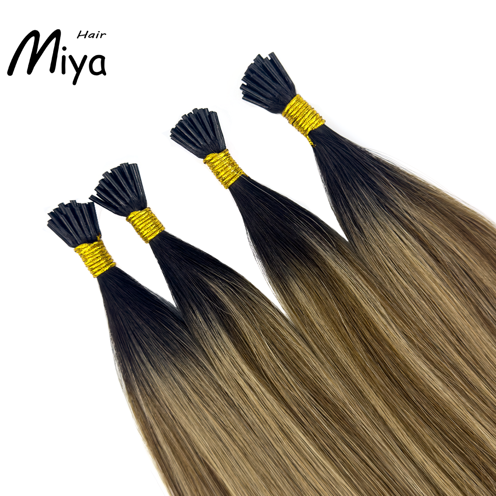 Balayage Blonde Black Root Hair Ombre Hair I Tip Hair Best Quality Double Drawn 100% Cuticle Aligned Human Hair From One Donor 16-30inch