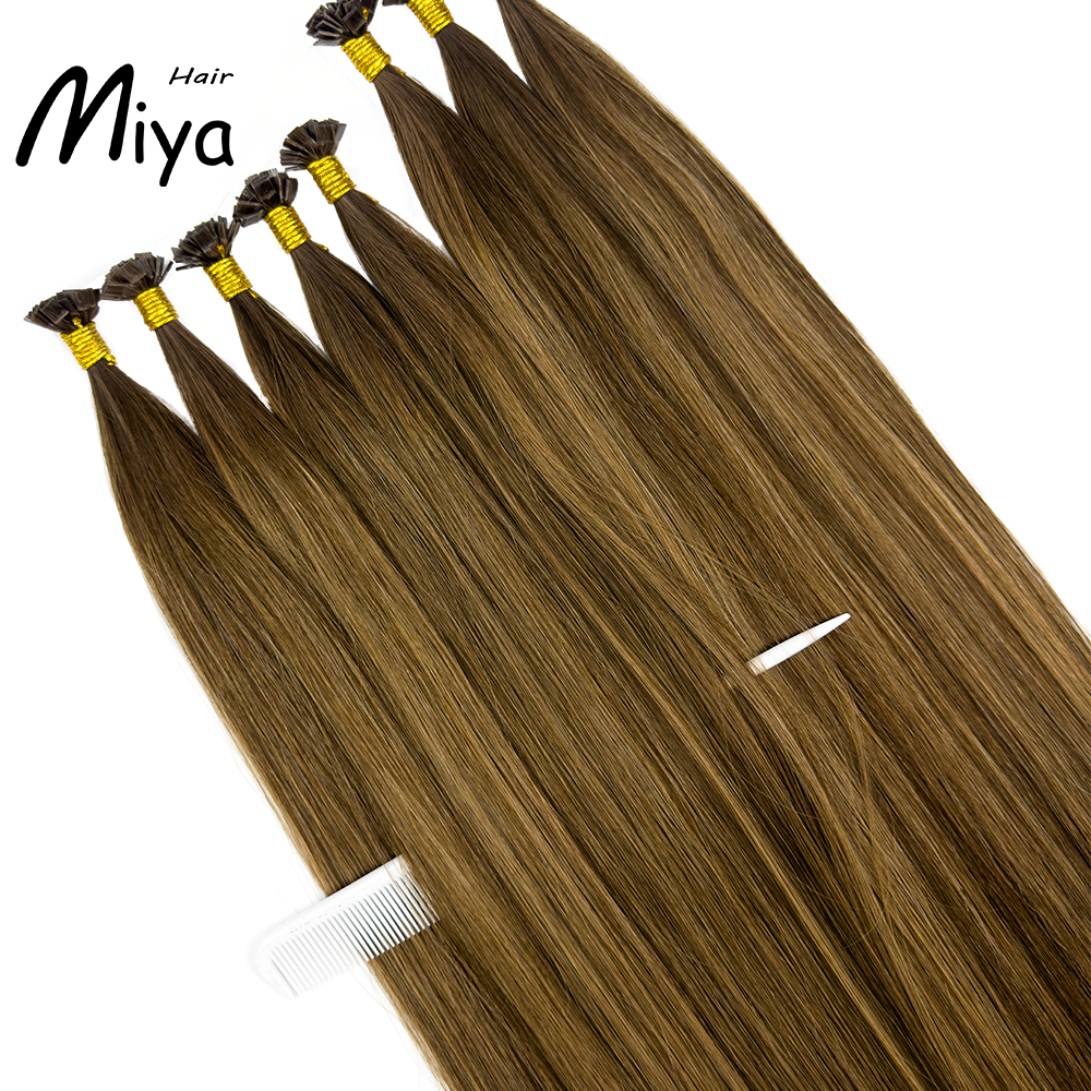 Balayage Hair #RDB Virgin Hair Keratin Hair Best Quality Double Drawn 100% Cuticle Aligned Human Hair From One Donor 16-30inch Flat Tip Hair Unprocessed Hair