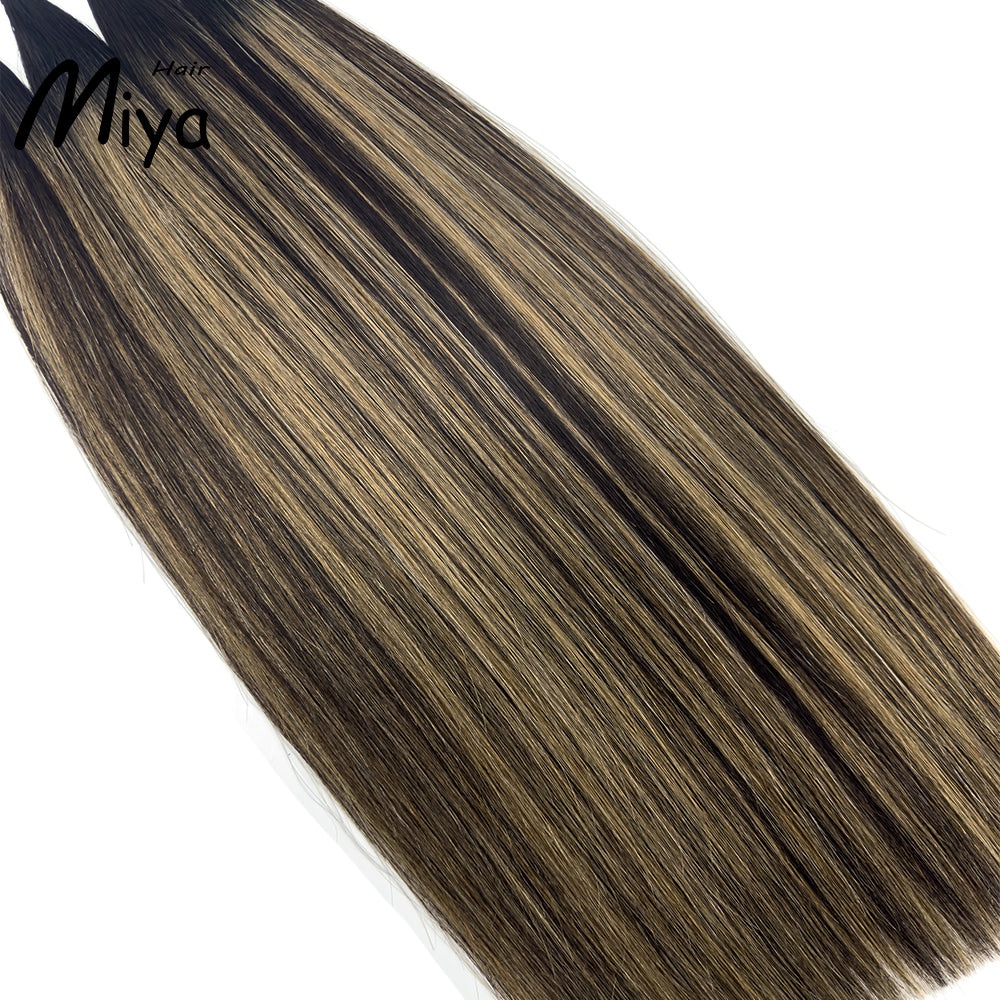 Balayage Nano Ombre Highlight Virgin Hair Nano Ring Hair Best Quality Double Drawn 100% Cuticle Aligned Human Hair From One Donor 18-24inch Nano Bead Hair Extensions Nano Hair