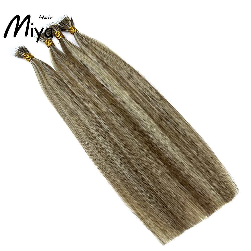Piano Nano Highlight Virgin Hair Nano Ring Hair Best Quality Double Drawn 100% Cuticle Aligned Human Hair From One Donor 16-30inch Nano Bead Hair Extensions Nano Hair