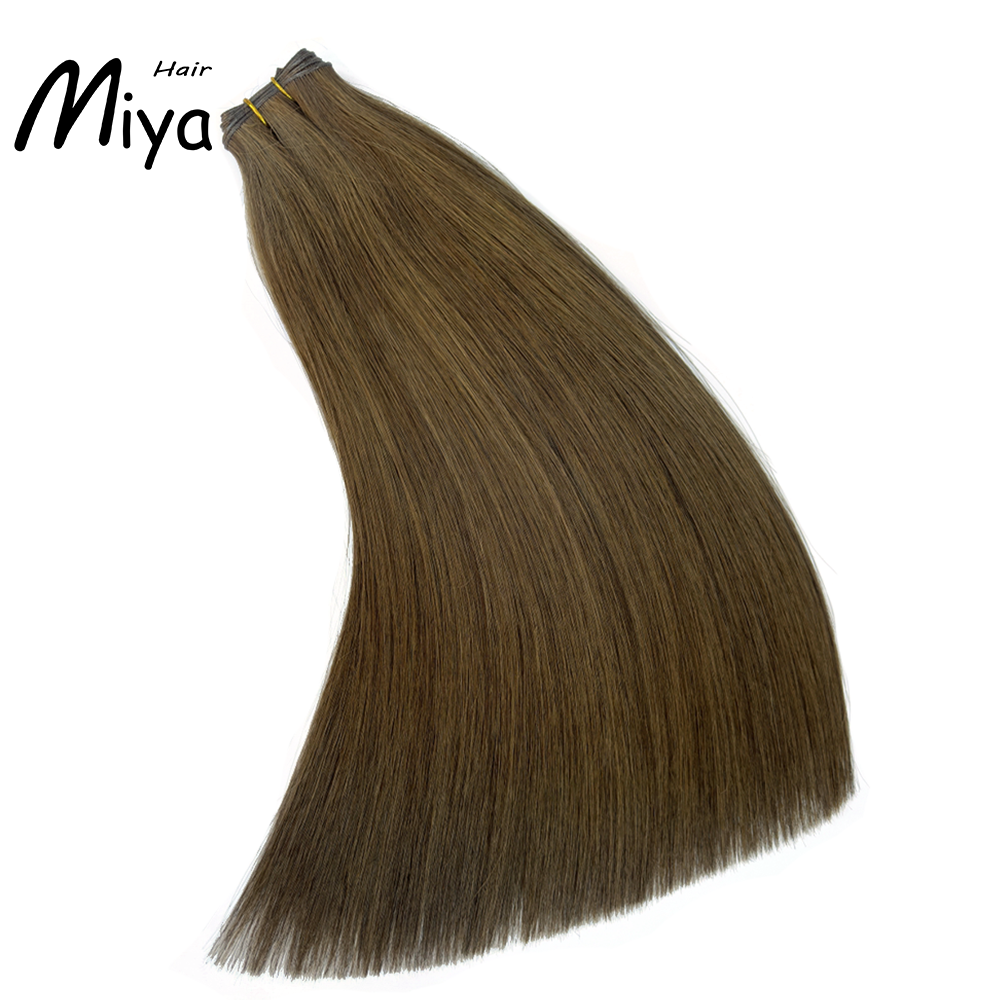 Piano Genius Weft Brown Highlight Blonde Genius Weft Best Quality Double Drawn 100% Cuticle Aligned Human Hair Extensions 16-30inch From One Donor
