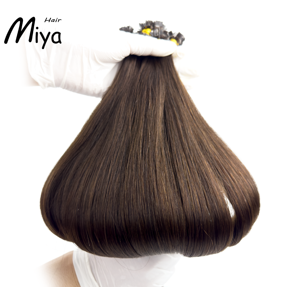 Chocolate Brown Hair #3 Dark Brown Extensions Virgin Hair Keratin Hair Best Quality Double Drawn 100% Cuticle Aligned Human Hair From One Donor 16-30inch Flat Tip Hair Unprocessed Hair