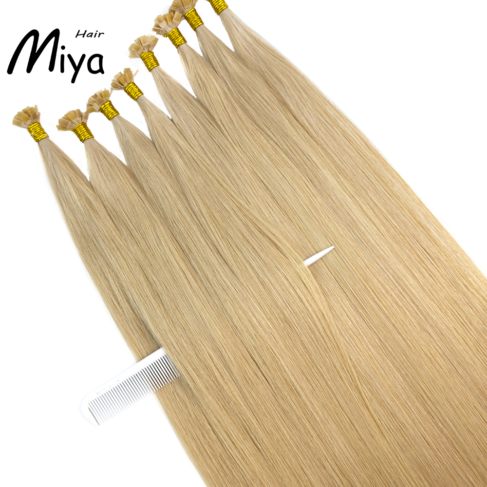 Piano Blonde Highlight Virgin Hair Keratin Hair Best Quality Double Drawn 100% Cuticle Aligned Human Hair From One Donor 16-30inch Flat Tip Hair Unprocessed Hair