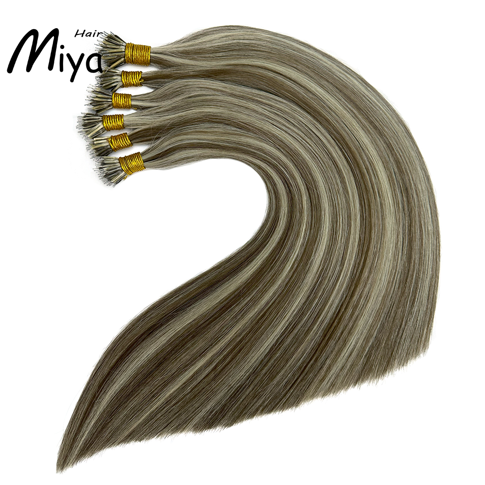 Piano Nano Highlight Hair Virgin Nano Ring Hair Best Quality Double Drawn 100% Cuticle Aligned Human Hair From One Donor 16-30inch Nano Bead Hair Extensions Nano Hair