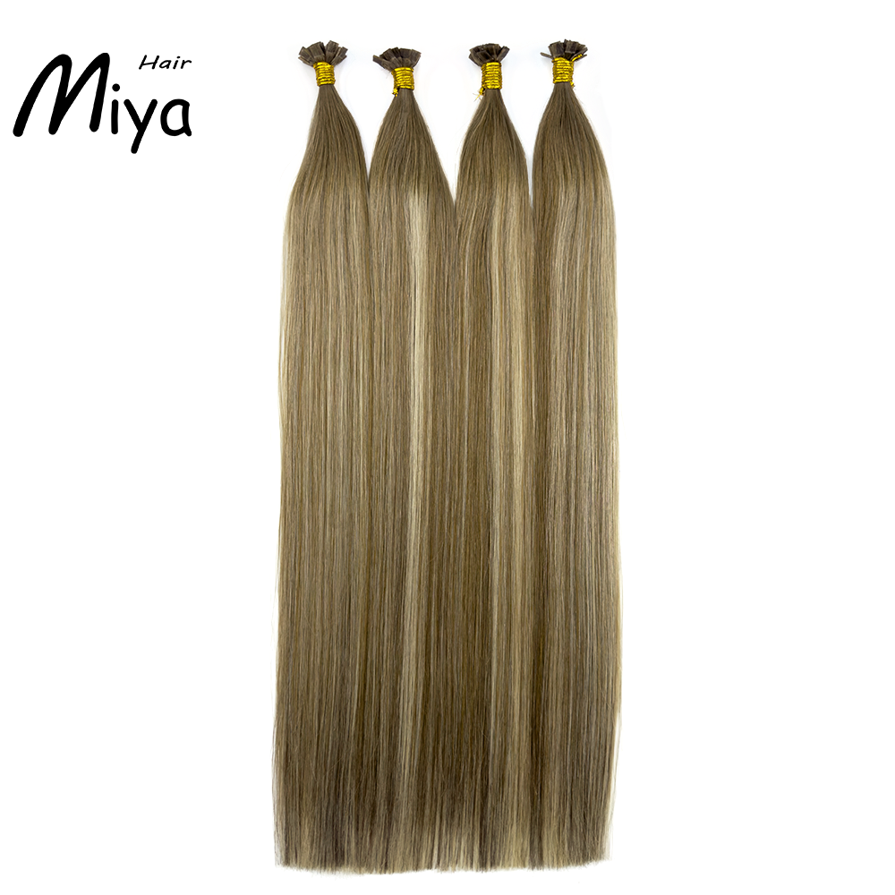 Balayage Blonde Keratin Hair Best Quality Double Drawn 100% Cuticle Aligned Human Hair From One Donor 16-30inch Flat Tip Hair Unprocessed Hair
