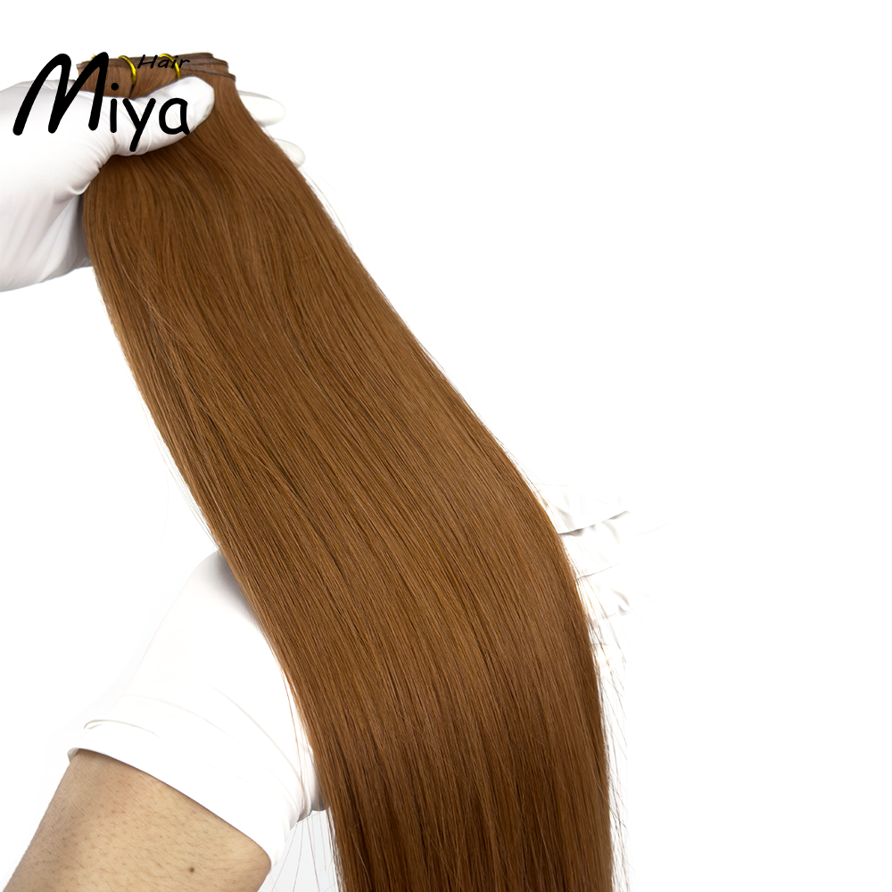 Copper Hair #33 Genius Weft Best Quality Double Drawn 100% Cuticle Aligned Human Hair From One Donor 16-30inch Hair Extensions