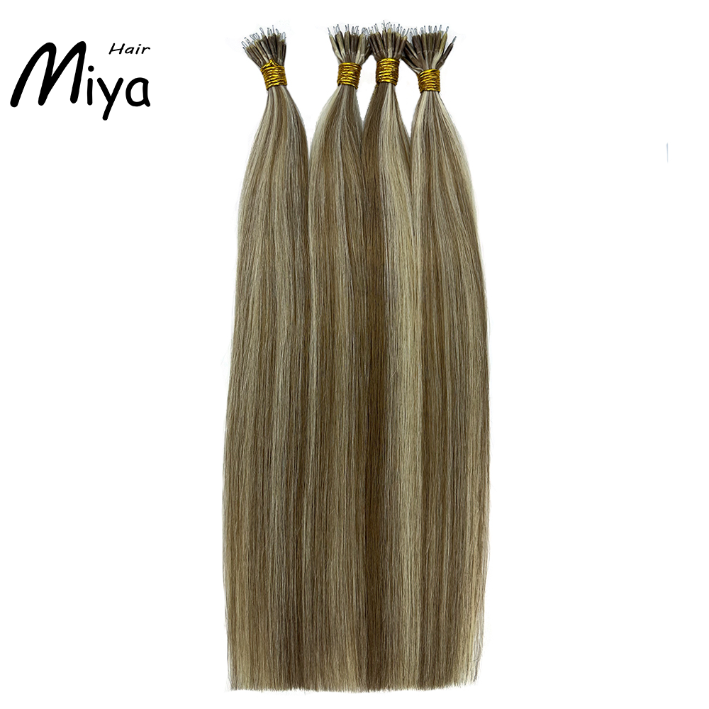 Piano Nano Highlight Virgin Hair Nano Ring Hair Best Quality Double Drawn 100% Cuticle Aligned Human Hair From One Donor 16-30inch Nano Bead Hair Extensions Nano Hair