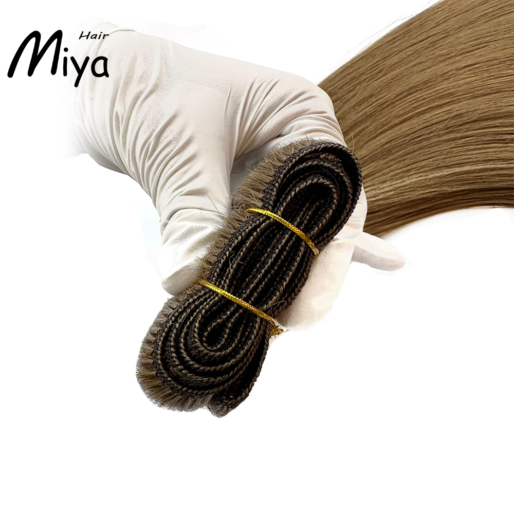 Brown Hair Bundles Best Quality Double Drawn 100% Cuticle Aligned Human Hair Extensions From One Donor Machine Weft Volume Weft Hair Weft Hair Bundles