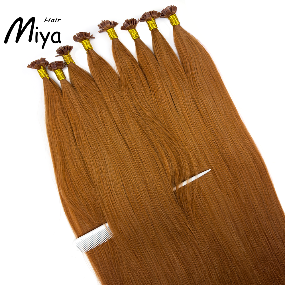 Copper Hair Keratin Hair Best Quality Double Drawn 100% Cuticle Aligned Human Hair From One Donor 16-30inch Virgin Hair Flat Tip Hair Unprocessed Hair