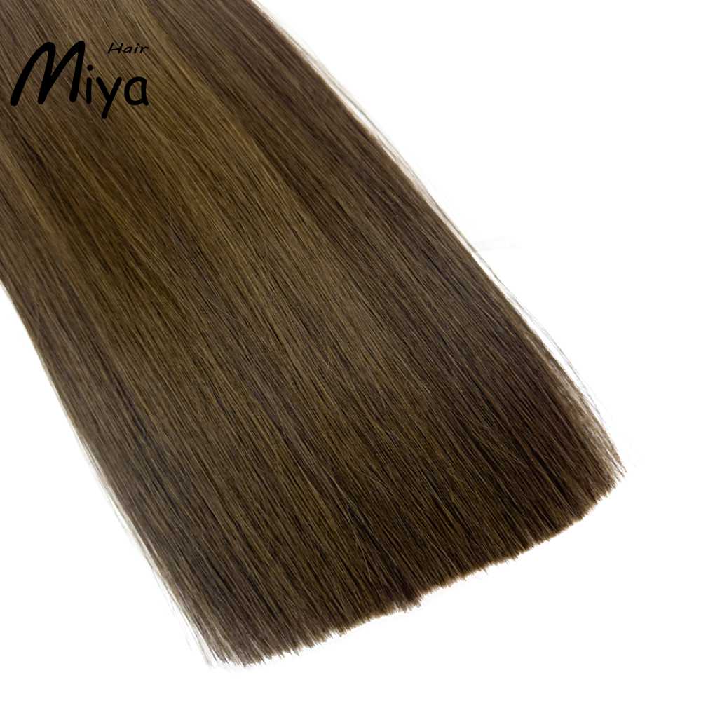 Piano Hair Brown Highlight Blonde Genius Weft Best Quality Double Drawn 100% Cuticle Aligned Human Hair Extensions Unprocessed Hair 16-30inch From One Donor